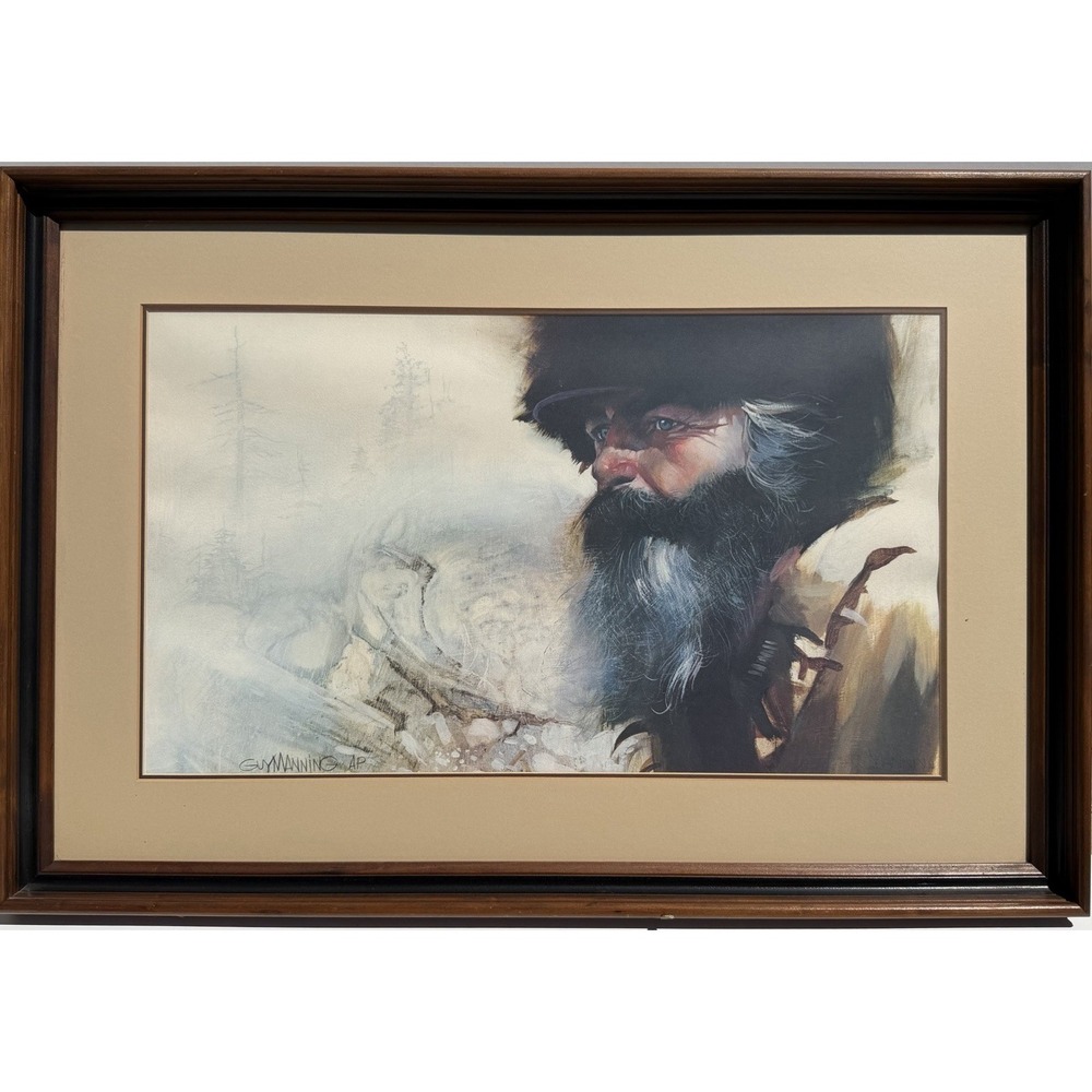 Guy Manning "Hal McClintock American Mountain Man" AP Lithograph Framed
